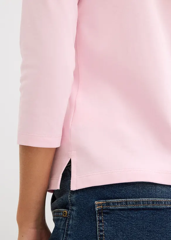 Topp med krage i 100% &oslash;kologisk bomull, bonprix