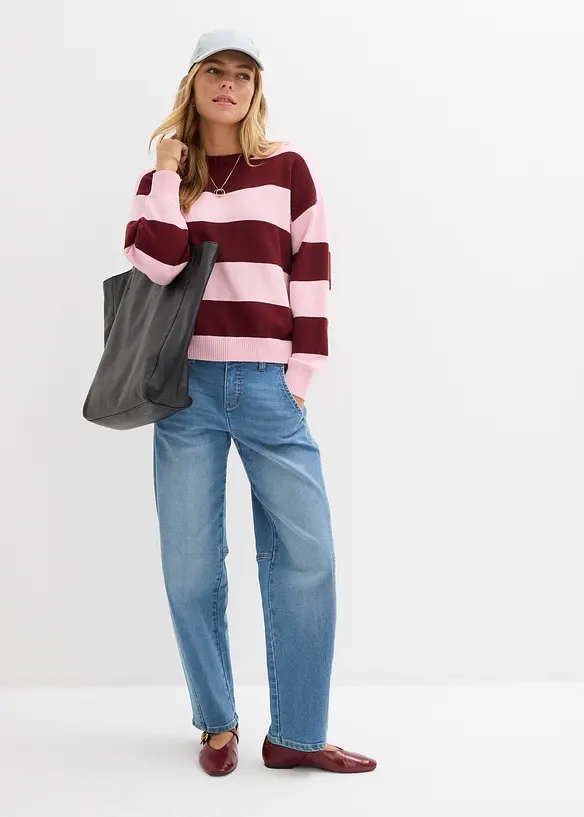 Oversized genser i myk viskosemiks, bonprix