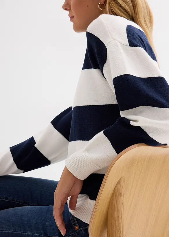 Oversized genser i myk viskosemiks, bonprix