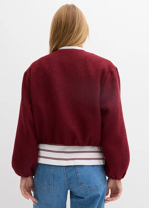 Bomberjakke i myk boucl&eacute;, bonprix