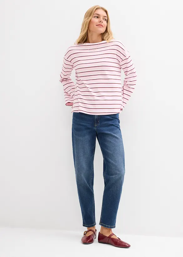 Langermet topp i 100% &oslash;kologisk bomull, bonprix