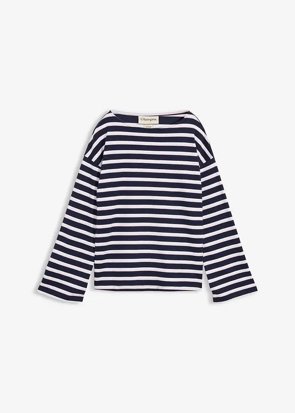 Langermet topp i 100% &oslash;kologisk bomull, bonprix