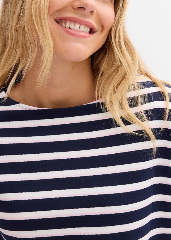 Langermet topp i 100% &oslash;kologisk bomull, bonprix