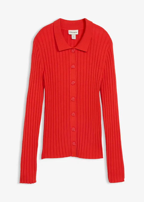 Ribbestrikket cardigan, bonprix