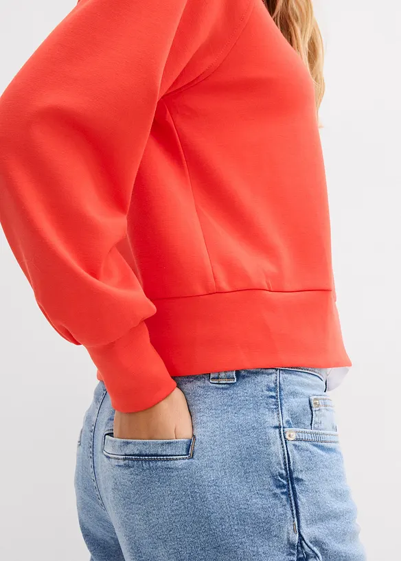 Sweatshirt i mykt scuba-materiale, bonprix