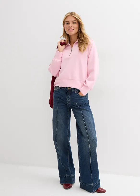 Sweatshirt i mykt scuba-materiale, bonprix