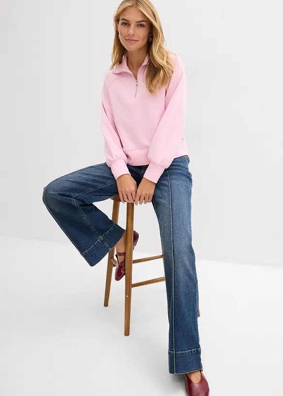 Sweatshirt i mykt scuba-materiale, bonprix