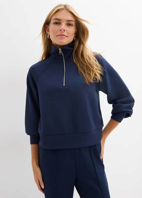 Sweatshirt i mykt scuba-materiale, bonprix