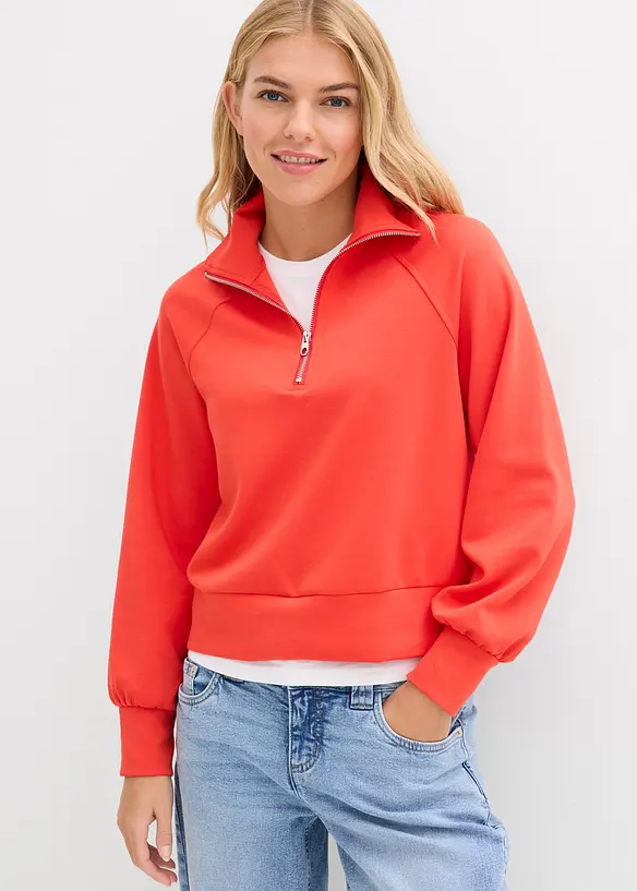Sweatshirt i mykt scuba-materiale, bonprix