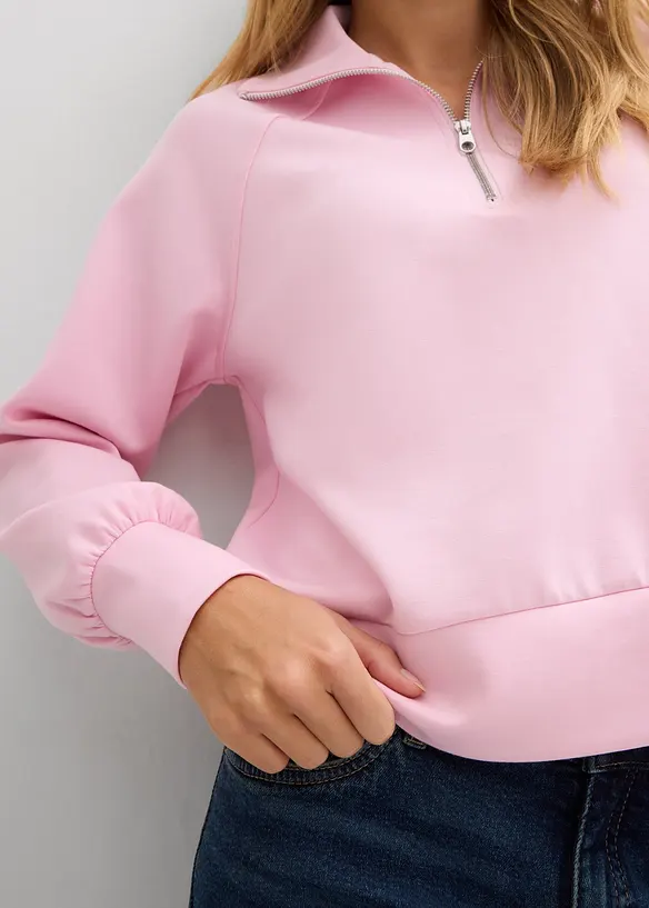 Sweatshirt i mykt scuba-materiale, bonprix