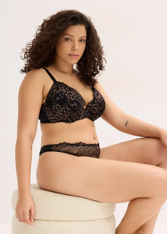 Vattert BH med glittergarn, bonprix