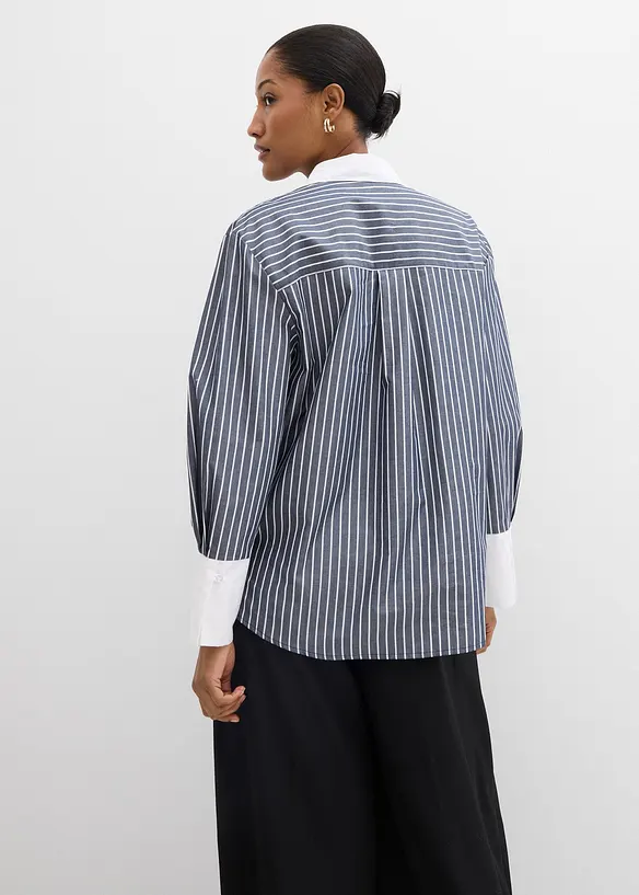 Oversized skjorte i 100% bomull, bonprix