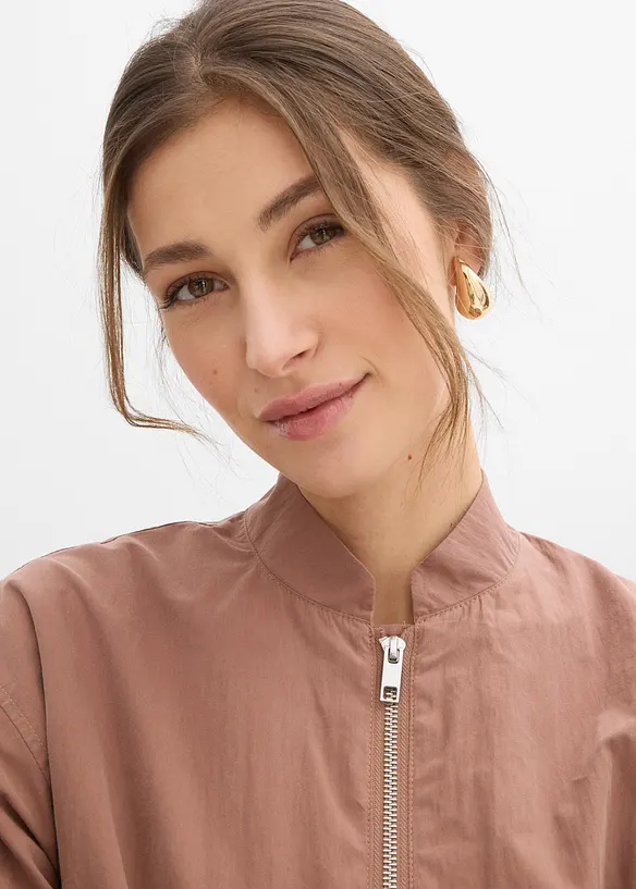 Bomberjakke i mykt materiale, bonprix