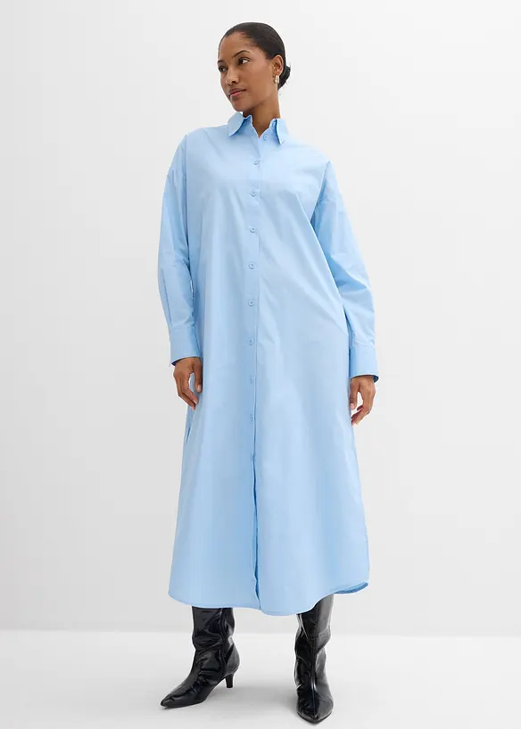 Skjortekjole i 100% bomull, bonprix