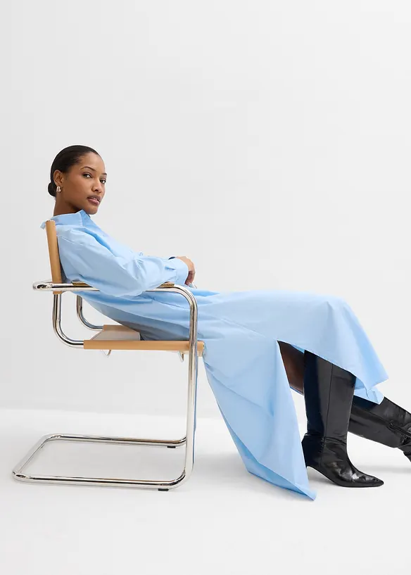 Skjortekjole i 100% bomull, bonprix