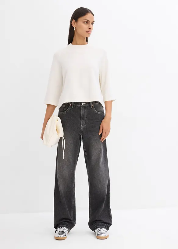 Oversized strikketopp, bonprix