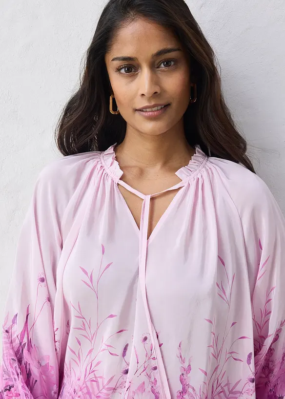 Bluse med silke, bonprix