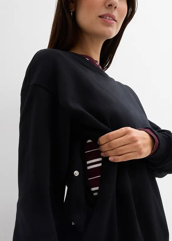 2-i-1-mamma- og ammesweatshirt i 100% &oslash;kologisk bomull, bonprix