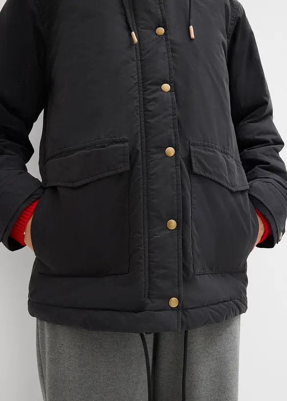 Varmt vattert parkas, bonprix