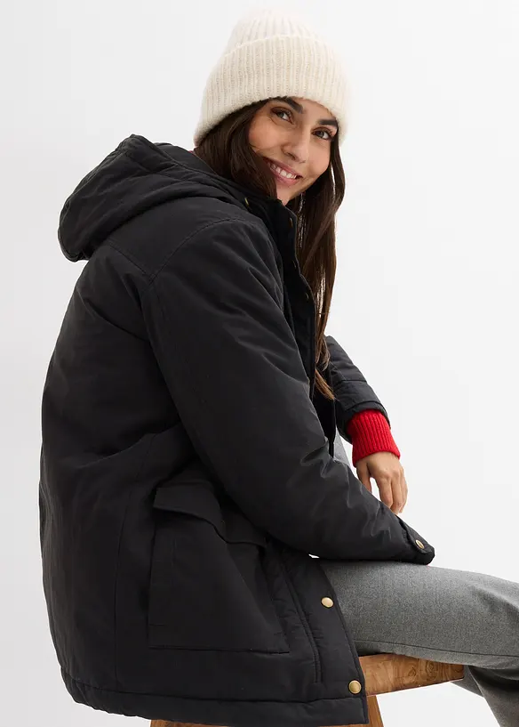 Varmt vattert parkas, bonprix