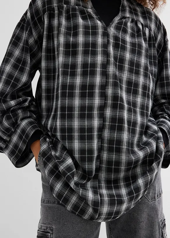 Lang, oversized bluse, bonprix