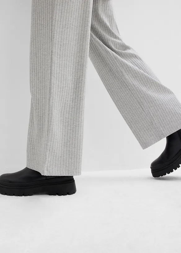 Jerseybukse av ribbet materiale (2-pack), bonprix