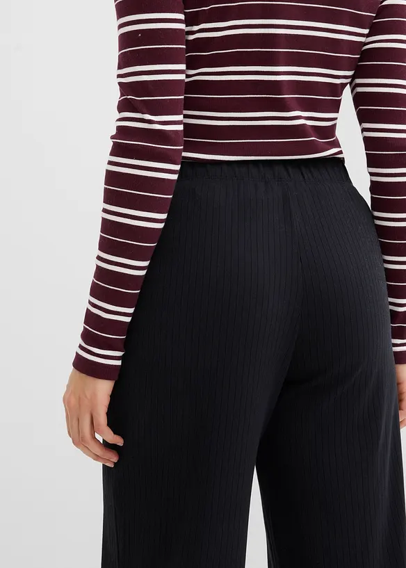 Jerseybukse av ribbet materiale (2-pack), bonprix