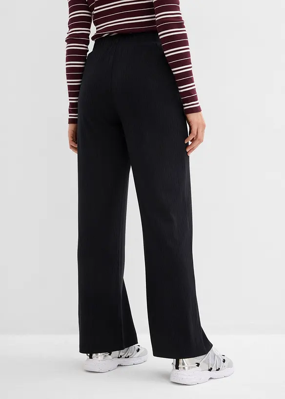 Jerseybukse av ribbet materiale (2-pack), bonprix