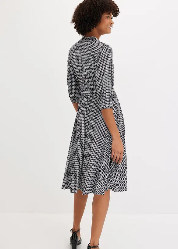 Trikotkjole med knytebelte (2-pack), bonprix