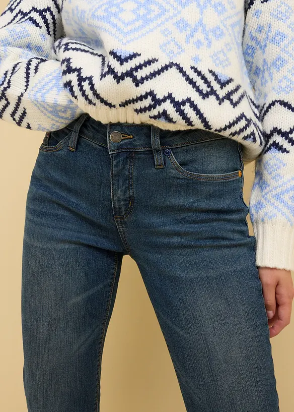 Straight jeans mid waist, stretch, bonprix