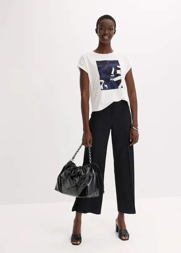 Top med viskose og glitterstener, bonprix