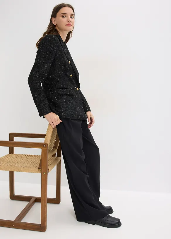 Dobbelkneppet boucl&eacute;-blazer, bonprix
