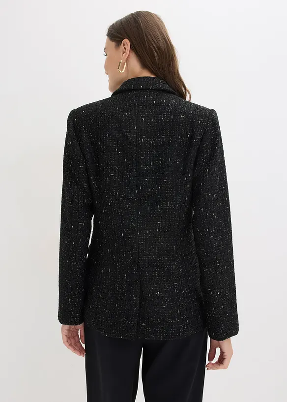 Dobbelkneppet boucl&eacute;-blazer, bonprix