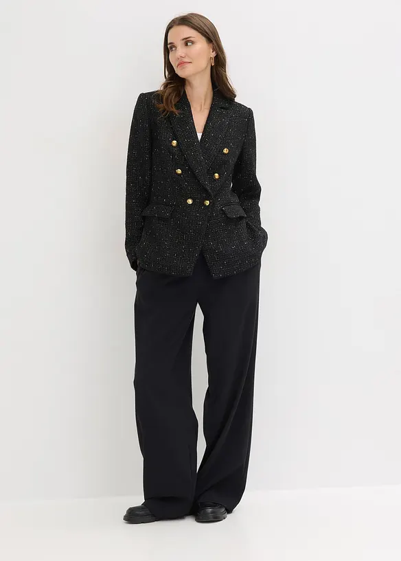 Dobbelkneppet boucl&eacute;-blazer, bonprix