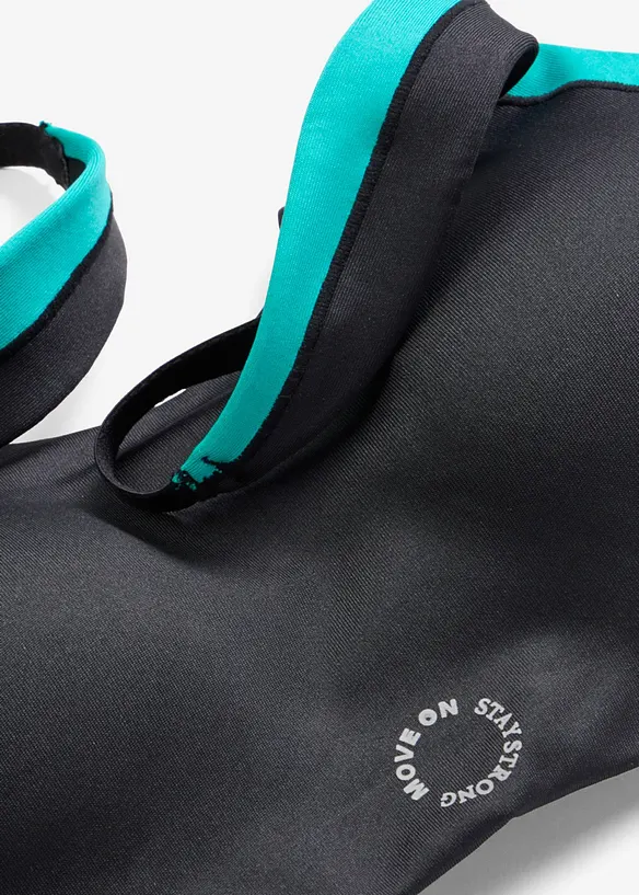 Vattert trenings-BH med middels hold, bonprix