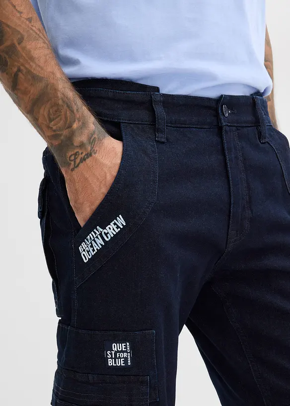 Relaxed-Fit stretch-jeans med komfortlinning, Straight, bonprix