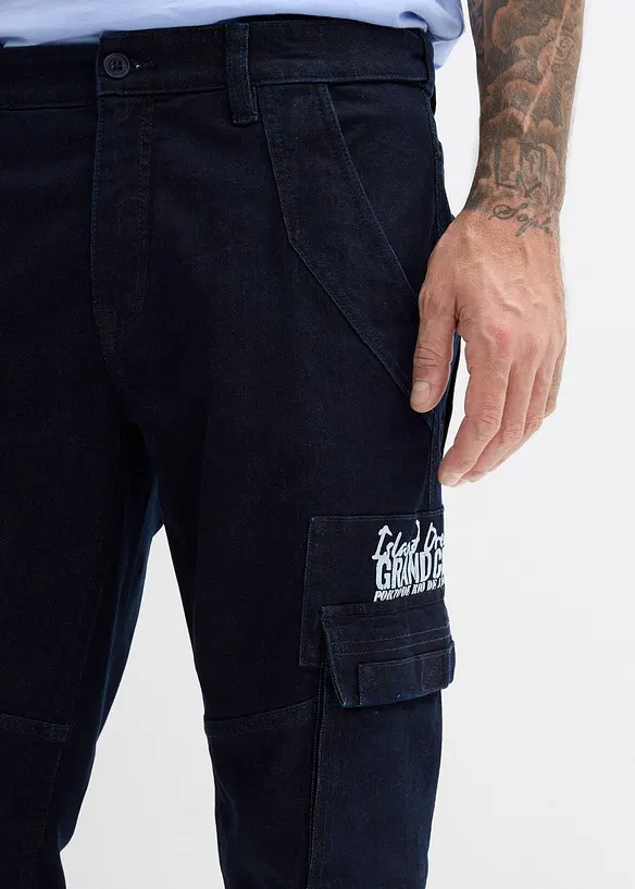 Relaxed-Fit stretch-jeans med komfortlinning, Straight, bonprix