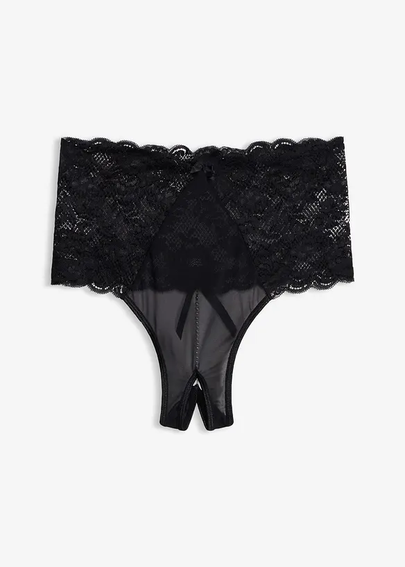 High Waist-stringtruse ouvert med avtagbart kjede, bonprix