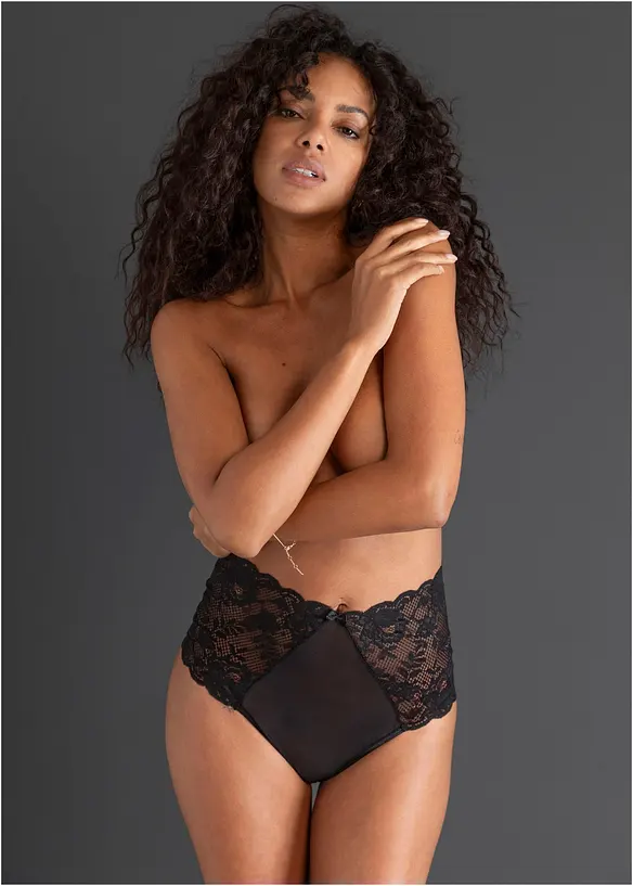 High Waist-stringtruse ouvert med avtagbart kjede, bonprix