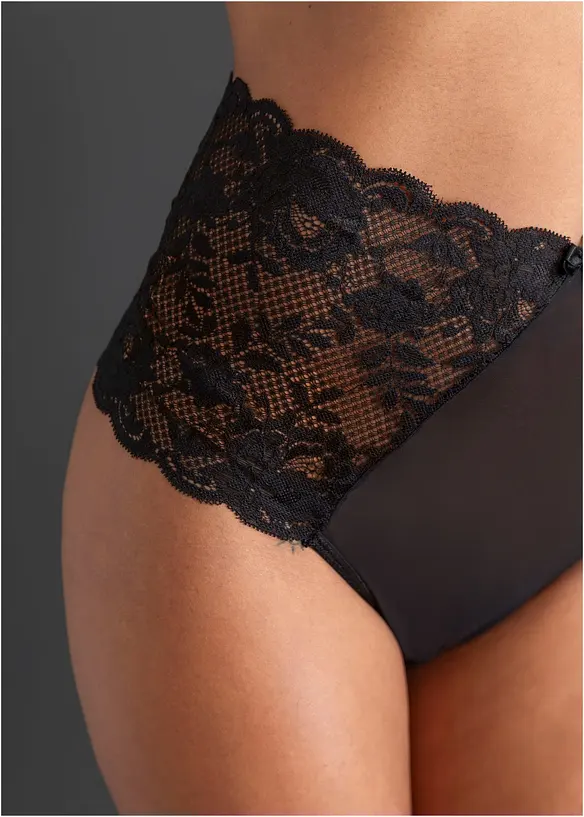 High Waist-stringtruse ouvert med avtagbart kjede, bonprix