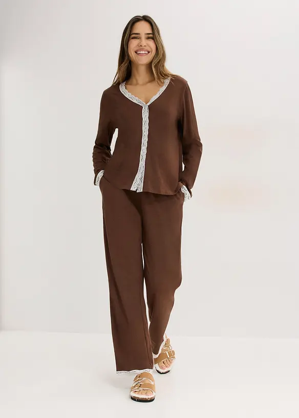 Pyjamas med knapper, bonprix