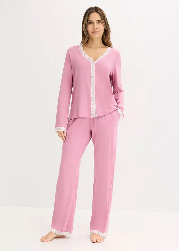 Pyjamas med knapper, bonprix