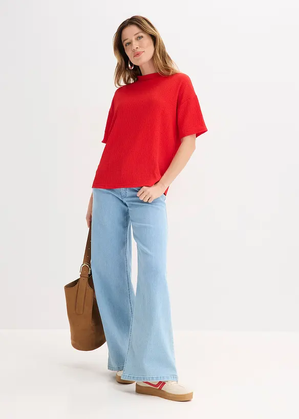 Topp i strukturert krepp, bonprix