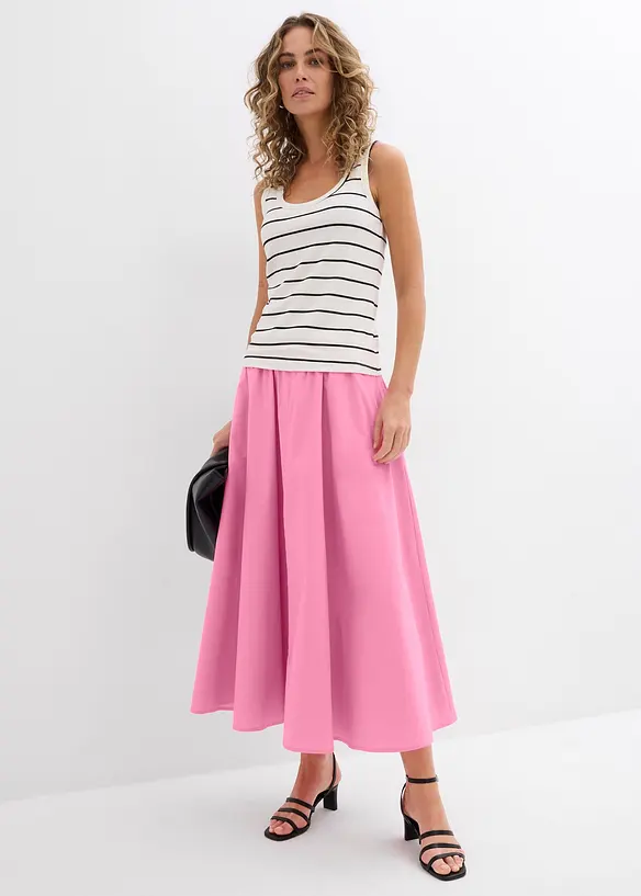 Feminin singlet i ribbemateriale, bonprix