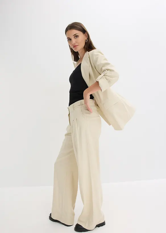 Blazer i linmiks, bonprix