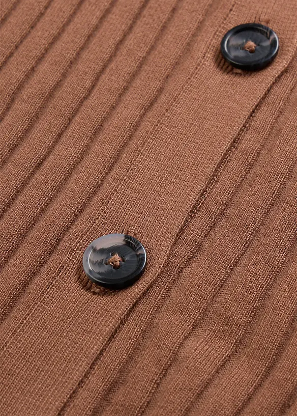 Vest i ribbestrikk, bonprix