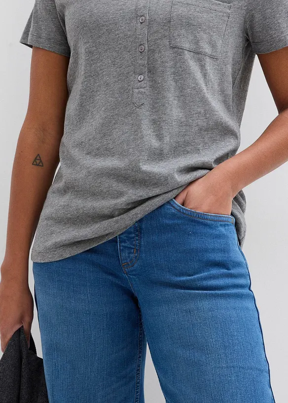 T-skjorte i bomull-/viskosemiks, bonprix