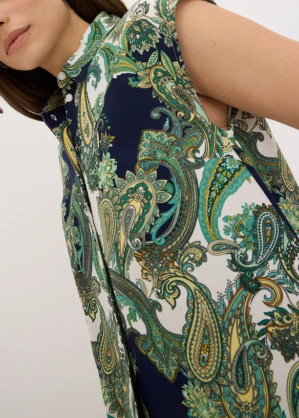 Bluse i lett viskose med trykt m&oslash;nster, bonprix