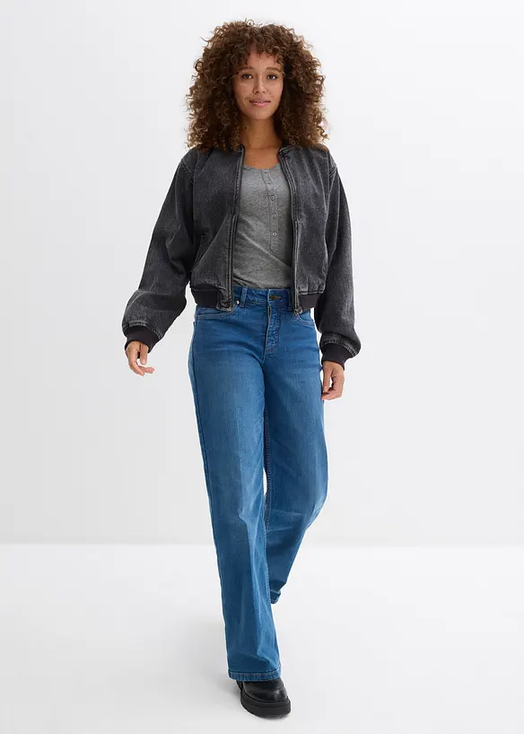 T-skjorte i bomull-/viskosemiks, bonprix