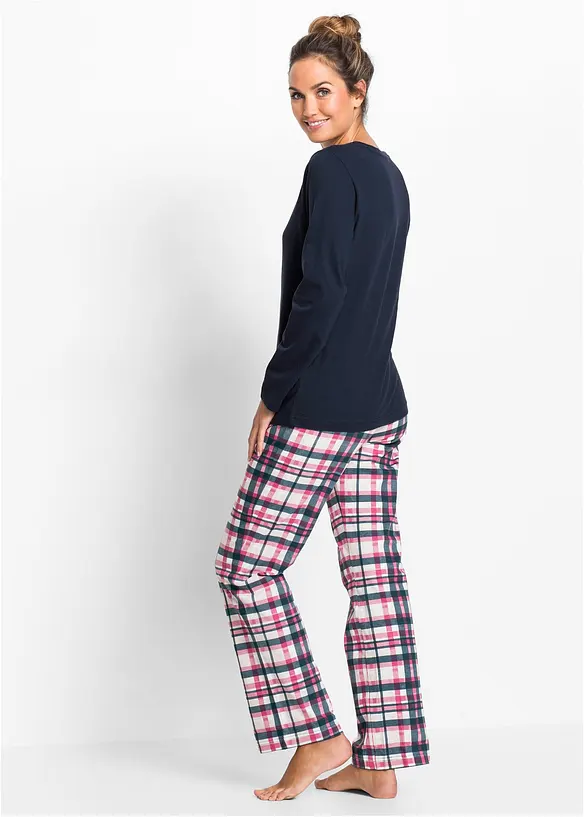 Pyjamas i 100% &oslash;kologisk bomull, bonprix